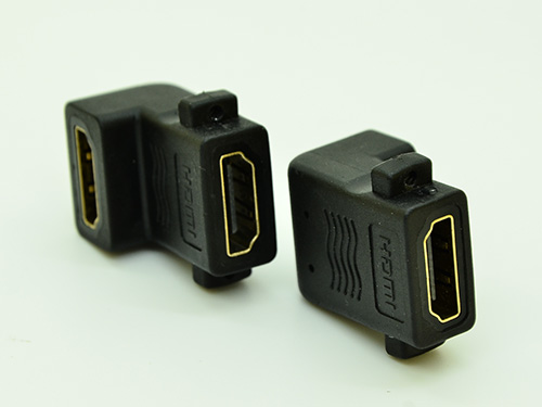 HDMI母轉(zhuǎn)母(帶耳)彎頭轉(zhuǎn)接頭